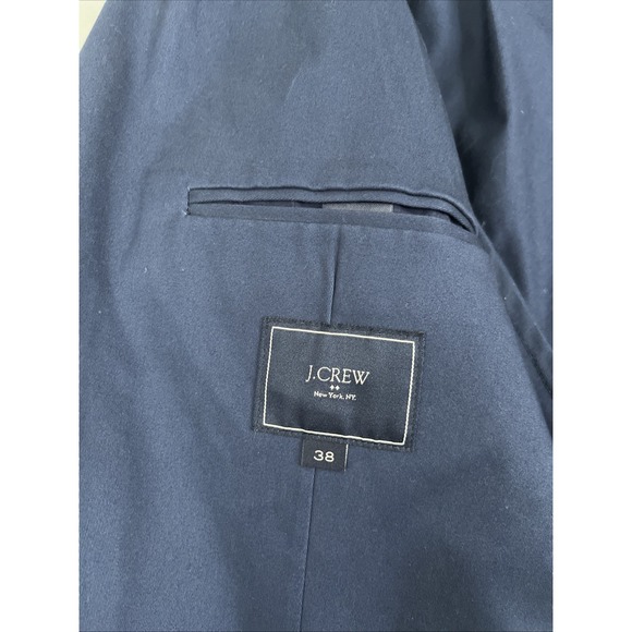 J CREW THOMPSON Blue Sport Coat Suit Blazer 38R Cotton Spandex - Picture 6 of 7